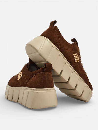 Sportowe sneakersy damskie ze skóry naturalnej Renos