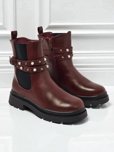 Women's High Eco-Leather Ankle Boots Pearl Mist