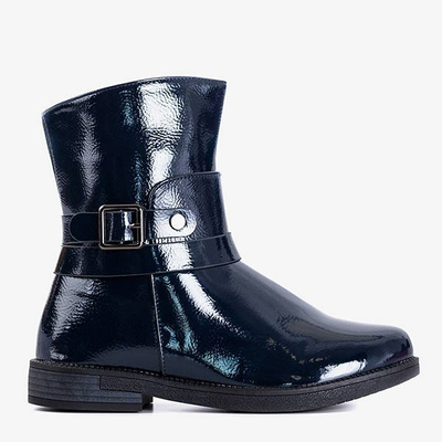 Children's navy blue boots Miusu - Footwear