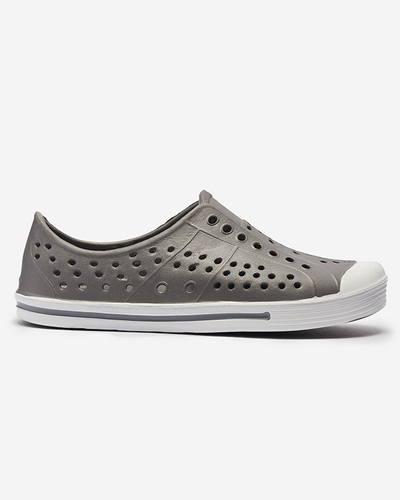 Серые ажурные детские резиновые кроссовки Jiteri - Обувь