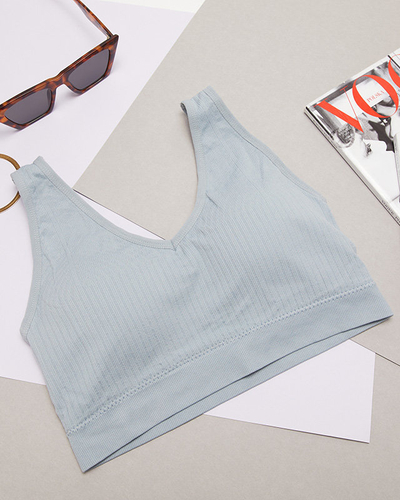 Синий женский спортивный бюстгальтер