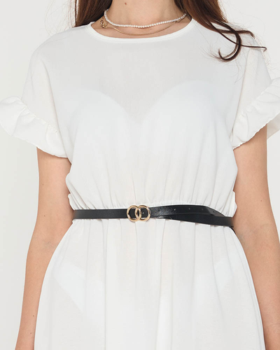 Women's white dress with frills - Clothing