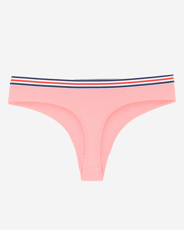 Coral women's thong with print - Underwear