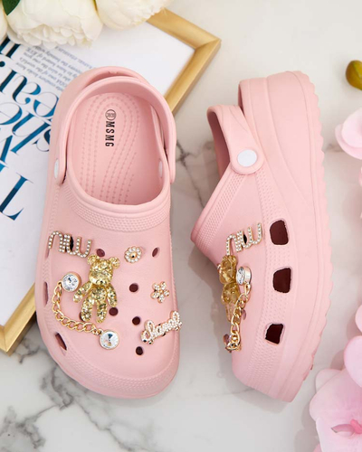 Royalfashion Sieviešu gumijas čības ar Fescas ornamentiem
