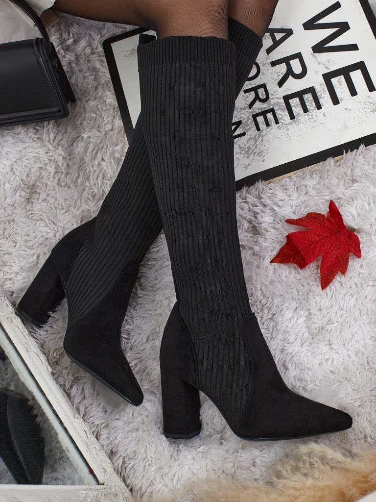 Isolen naiste saapad soonikkoelise kangaga