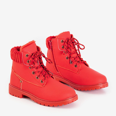 Женские красные походные ботинки Valdeman - Обувь