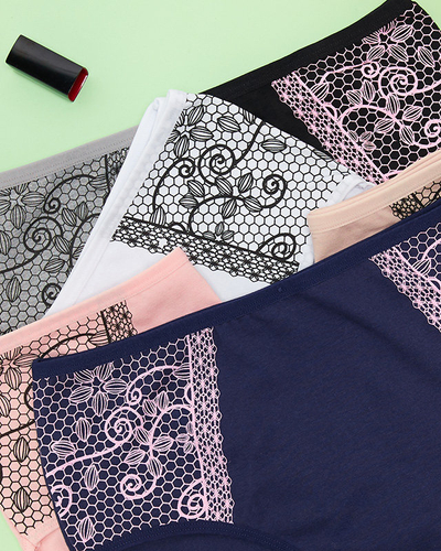 Cotton women's briefs set with pattern 6 / pack - Underwear