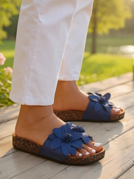 Royalfashion Sieviešu sandaļi ar ziediem Foules