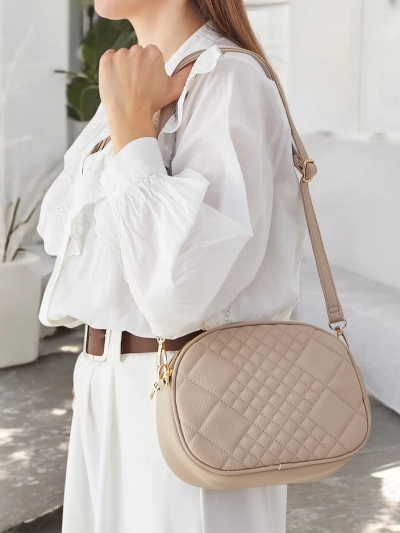 Royalfashion Oval small women's handbag made of eco-leather
