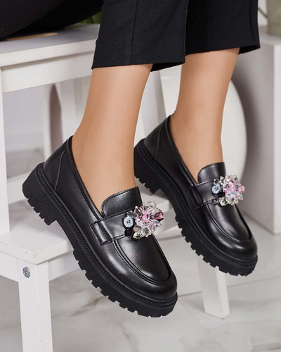 Royalfashion Sieviešu mokasīni ar krāsainām pērlītēm Karonia