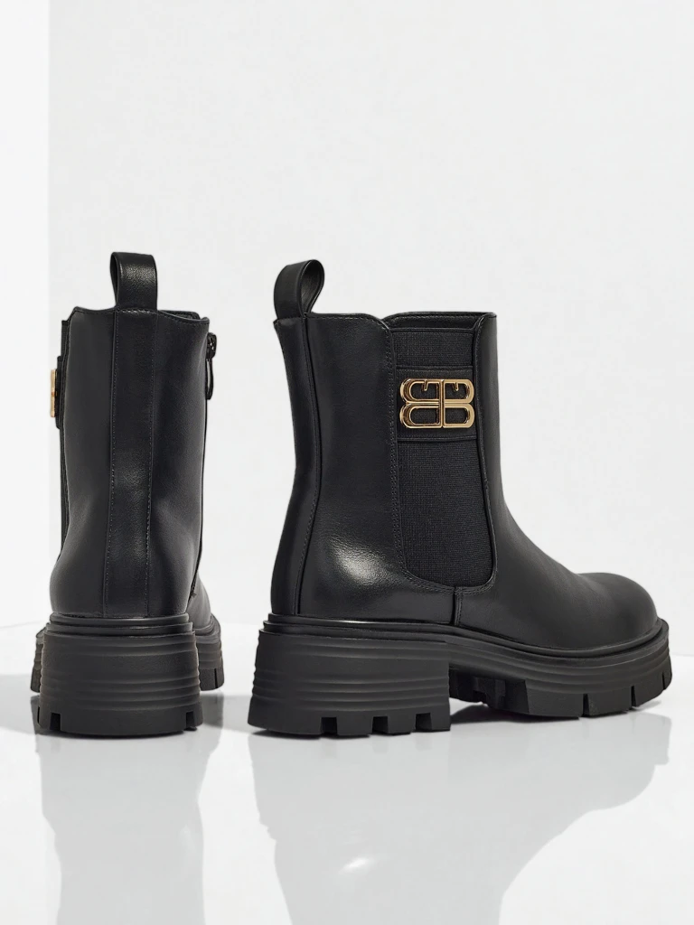 Botki damskie eko skórzane Fravine