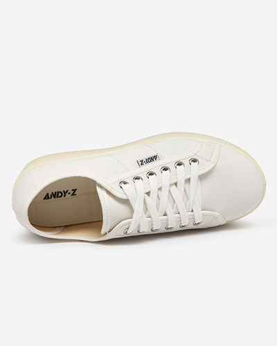 OUTLET Baltas un ekru sporta kedas uz Darru-Footwear platformas