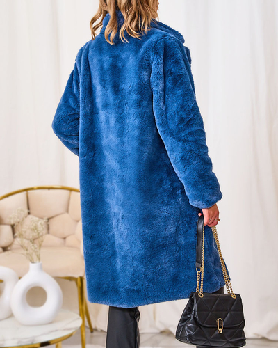 Royalfashion Sieviešu mēteļi zilā krāsā