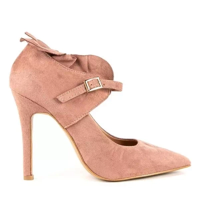 OUTLET Pink Chantel high heels with frill - Shoes