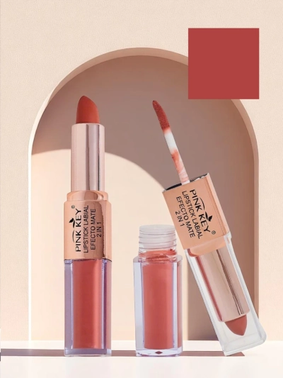 Matte lipstick in stick and liquid form 2-in-1 Strawberry Mousse
