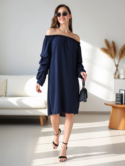 Royalfashion Smooth women's dress a'la Spanish with ruffles