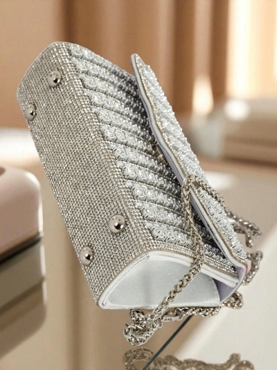 Royalfashion Kopertowa torebka damska ze cyrkoniami Elira Dusk