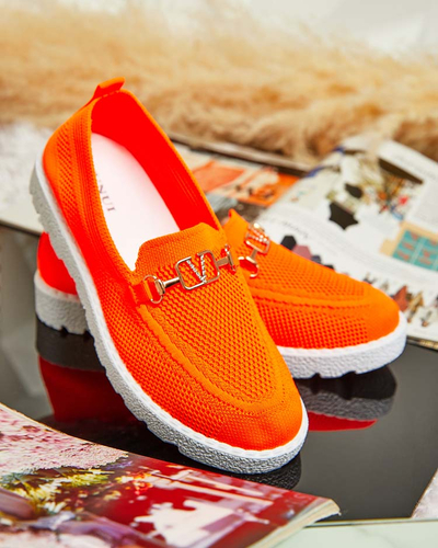 Royalfashion Sieviešu auduma mokasīni ar zelta rotājumiem Erticae