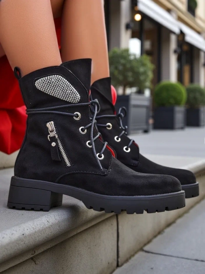 Royalfashion Women's ankle boots worker Volio