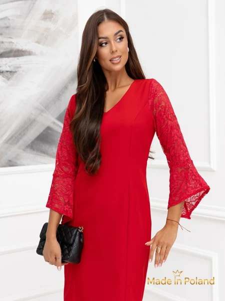 Women's mini dress with lace sleeves by Livia Style