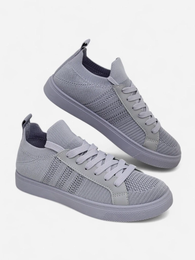 Androsia Gray Sneakers – Stilīgi sporta apavi ar plakanu zoli vasarai un pavasarim