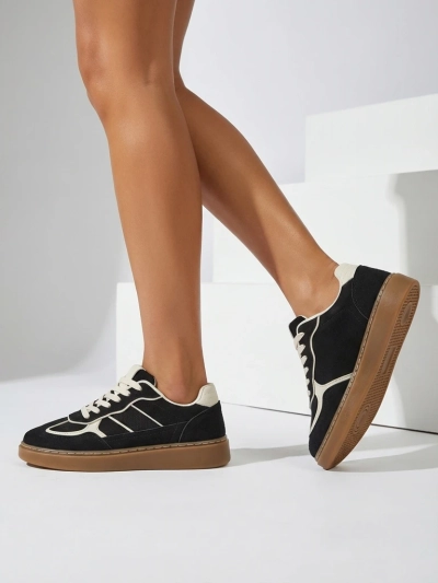 Flora Black Ecological Sports Women's Sneakers for Everyday Use