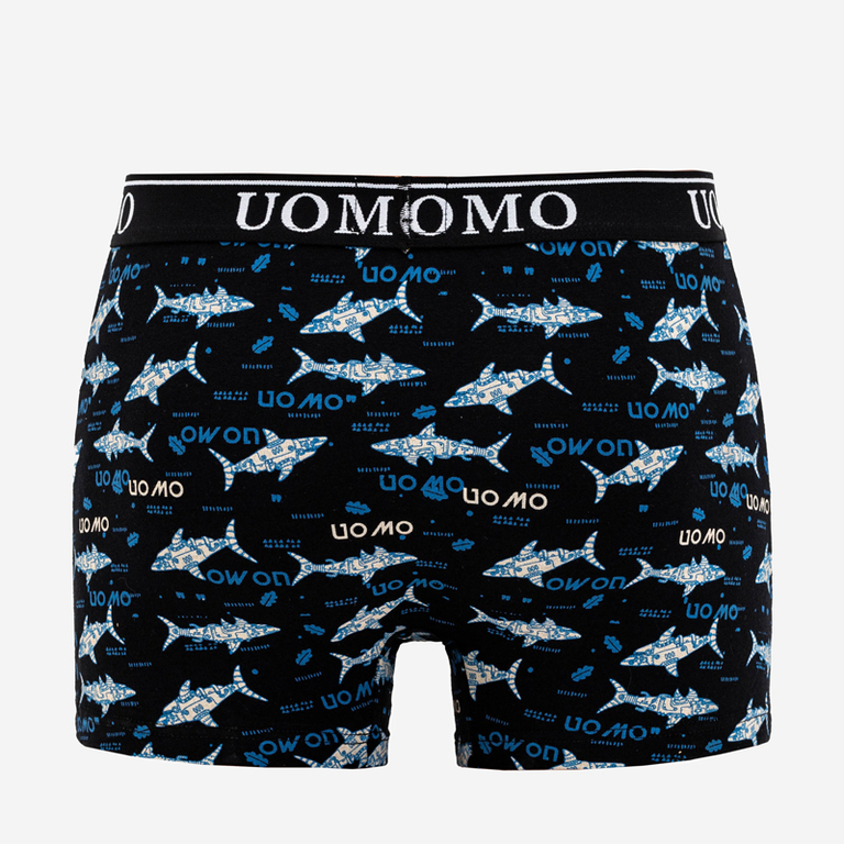 Men's black boxer shorts with print - Underwear