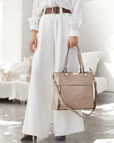 Royalfashion лакирана rokassoma ar kalumu