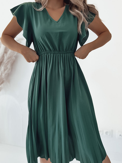Royalfashion Women's pleated midi dress