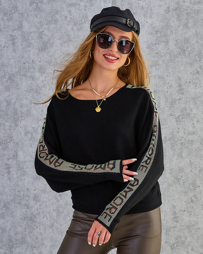 Royalfashion Thin women's sweater with zircons