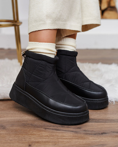 Royalfashion Women's slip-on snow boots in black Armeda
