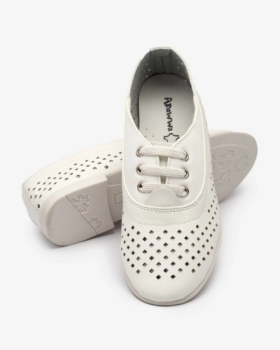 Balti bērnu ažūra mokasīni Janno- Footwear