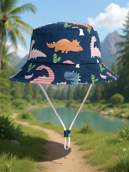 Royalfashion Bērnu Panamas cepure ar Priecīgām Uzlīmēm