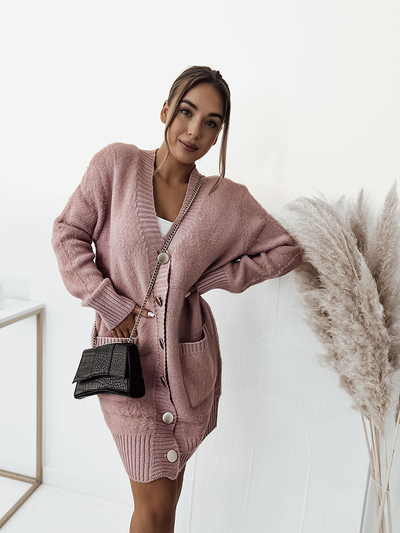 Royalfashion Rozā sieviešu džemperis ar gultas pārklāju