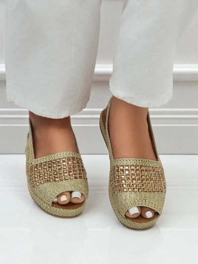 Sieviešu espadrillas sandales ar rhinestones Belle Sparkle