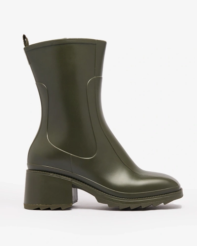 Royalfashion Dark green matte women's wellingtons a'la boots Tentiris