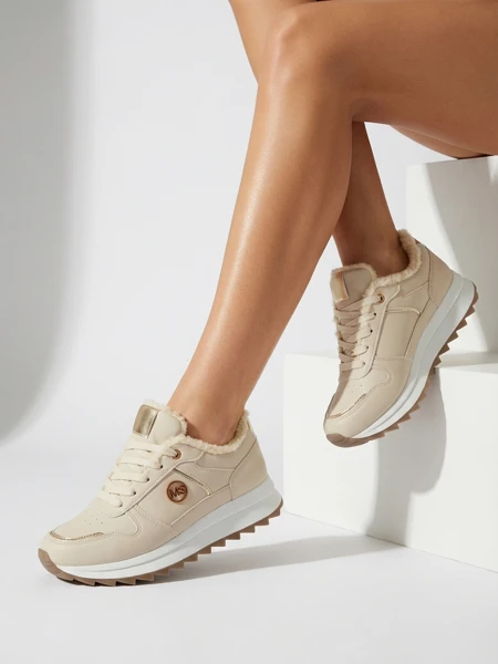 Royalfashion Siltās sieviešu kedas ar kažokādu Boris