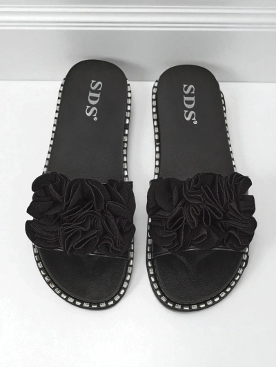 Royalfashion sieviešu plakanās zoles iešļūcenes Flora Verde