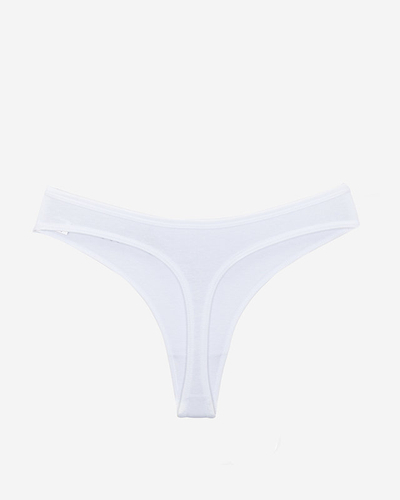 Classic cotton women's thongs in white - Underwear