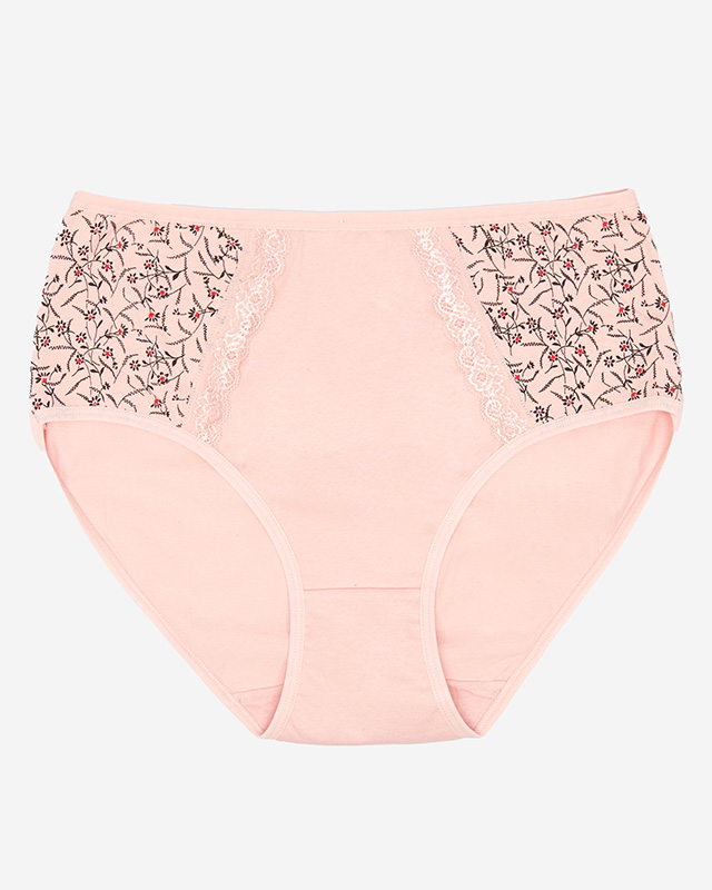Pink panties with print. PLUS SIZE- Underwear