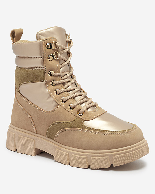 Gaiši brūni sieviešu zābaki Kasemi- Footwear