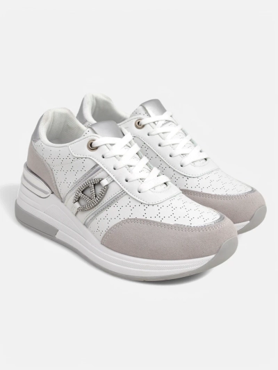 Women's Melania Bianca wedge sneakers 6 cm eco-leather