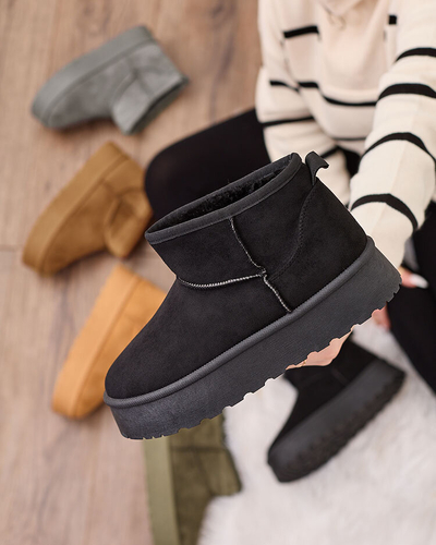 Royalfashion Black women's platform snow boots Ersinella