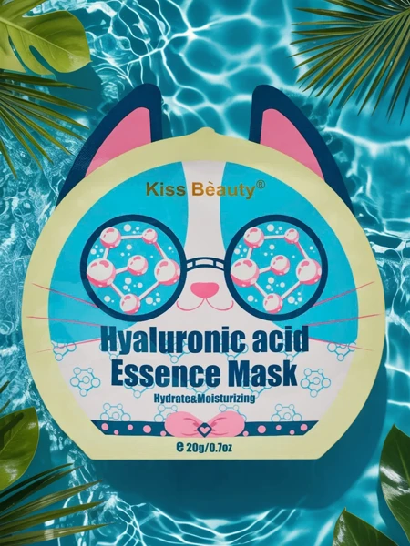 Sheet face mask cat with hyaluronic acid – moisturizing