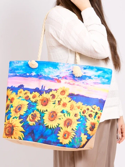 Royalfashion Large fabric bag with print