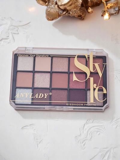 ANYLADY 15 acu ēnu palete ar spīdumu un matētu efektu Ruby Glamour