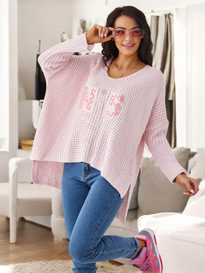 Royalfashion Sieviešu akrila džemperis ar rakstiem