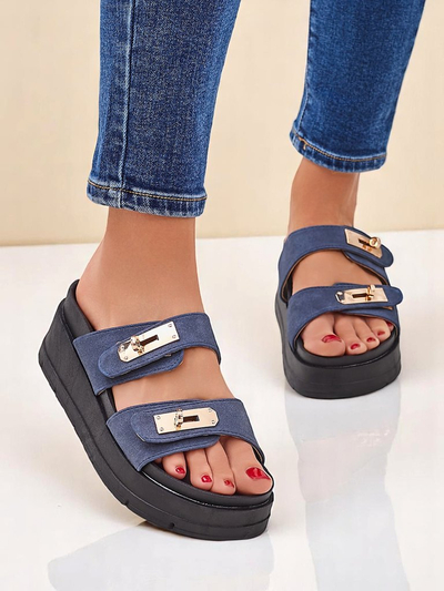 Royalfashion Sieviešu platformas sandales ar sprādzēm Dalia