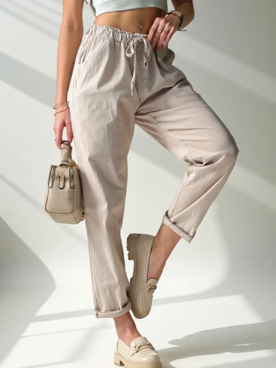 Royalfashion Simple women's fabric trousers