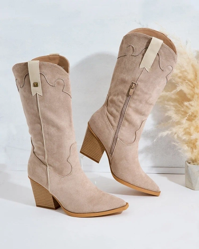 Royalfashion Women's Heeled Cowboy Boots Kowib
